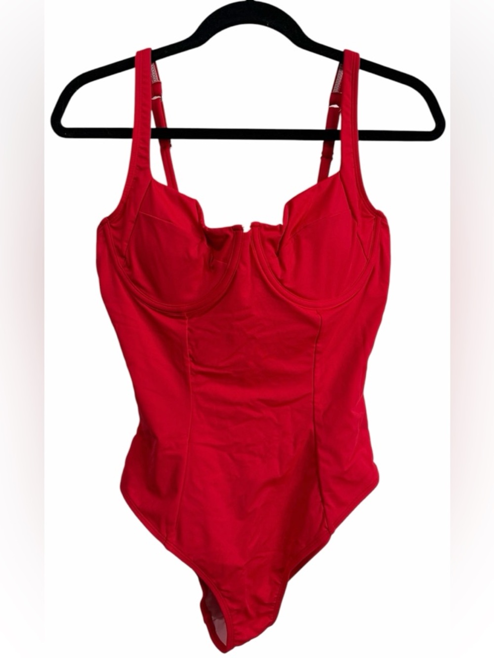 Cupshe Bold Red Underwire One-Piece Swimsuit